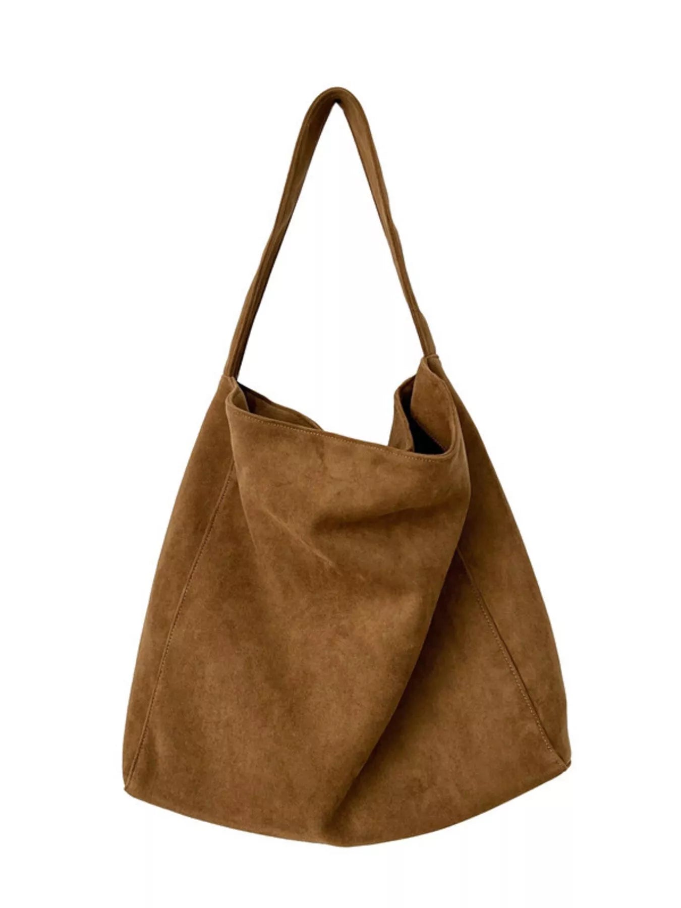Large Suede Leather Tote Bag