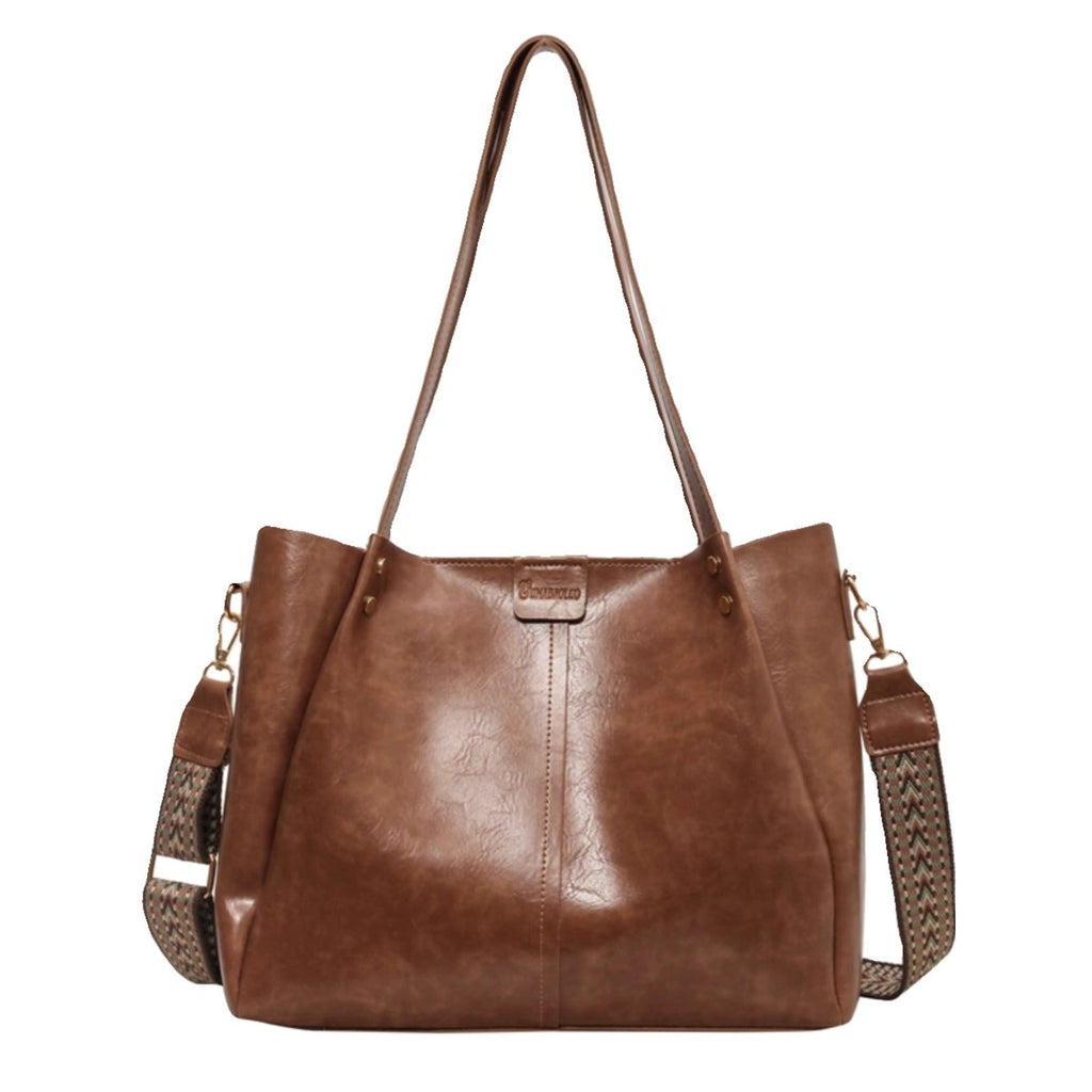 Vintage Style Leather Shoulder Bag