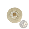 Daisy Straw Crossbody Bag Round Woven Shoulder Purse