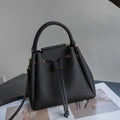 Cross-border TOGO Top-grain Leather Drawstring Bucket Bag For Women, 2026 New Large-capacity Versatile Genuine Leather Handbag
