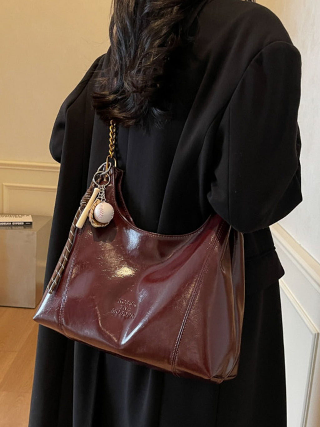 Leather Chain Shoulder Bag