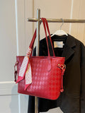 Diamond Pattern Tote Handbag
