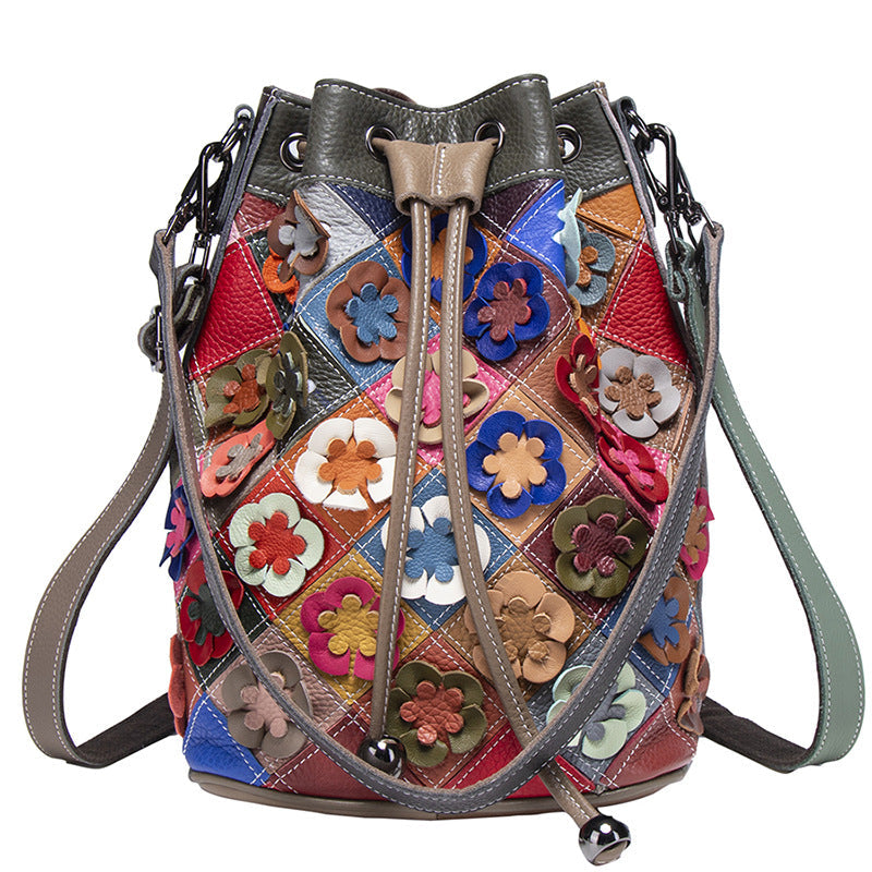 New Stylish Womens Genuine Leather Bucket Bag