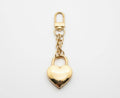 Heart Gold Plated Padlock Charm for Purses