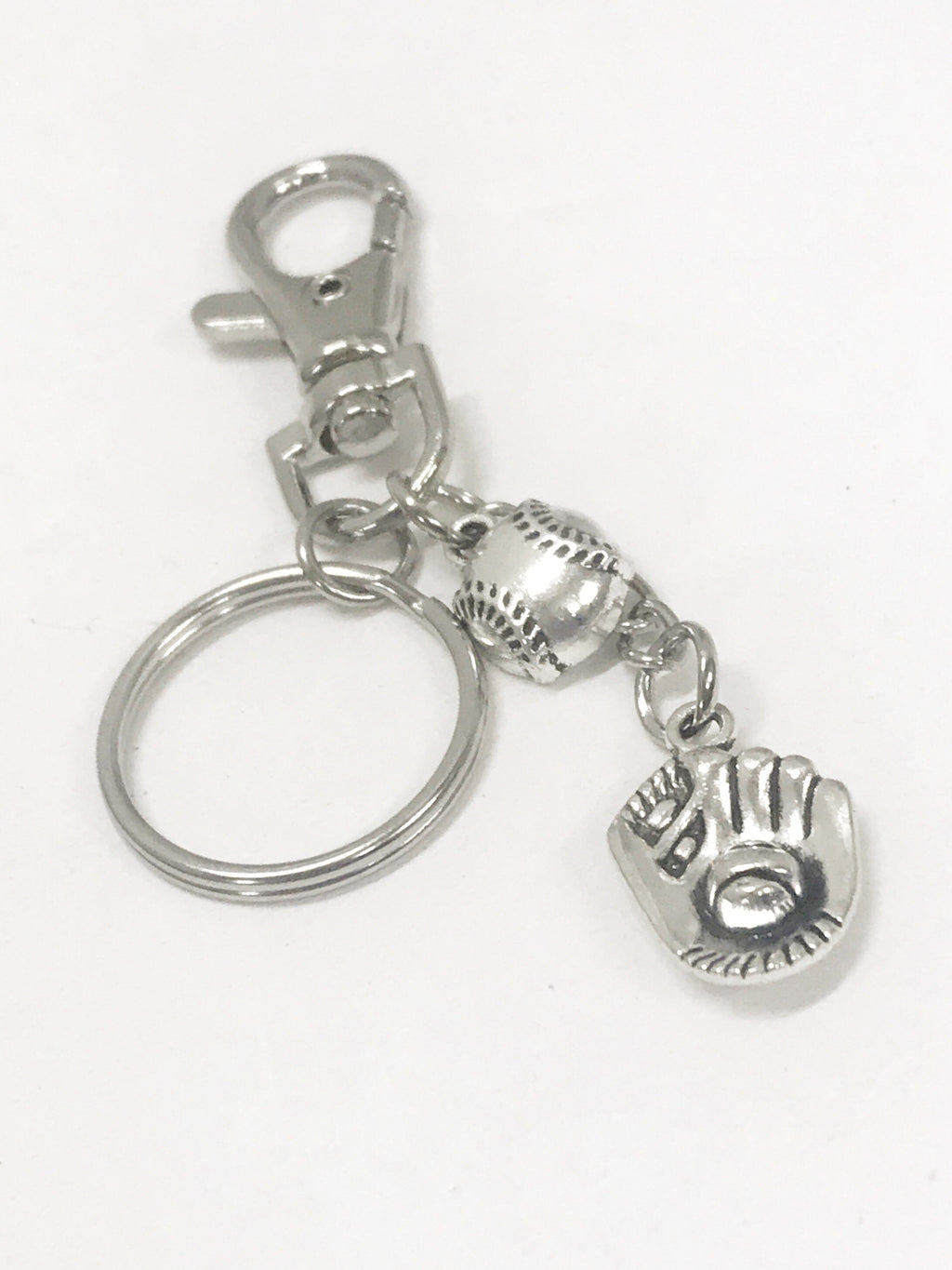 Softball Bag Charm, Softball Purse Charm Key Ring, Softball Mom Gift, Player Bag Charm Keychain, Purse Charm, Softball Team Bag Zipper Pull