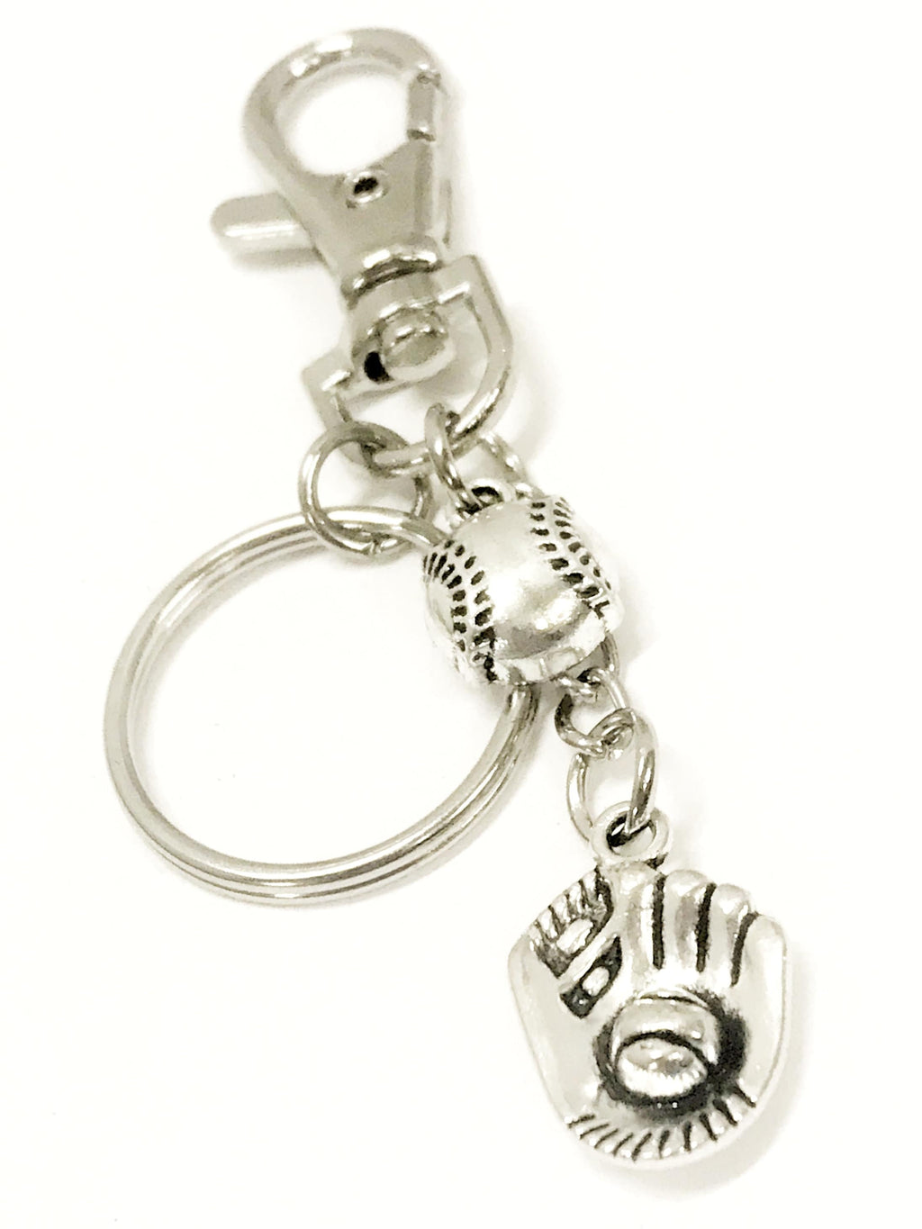 Softball Bag Charm, Softball Purse Charm Key Ring, Softball Mom Gift, Player Bag Charm Keychain, Purse Charm, Softball Team Bag Zipper Pull