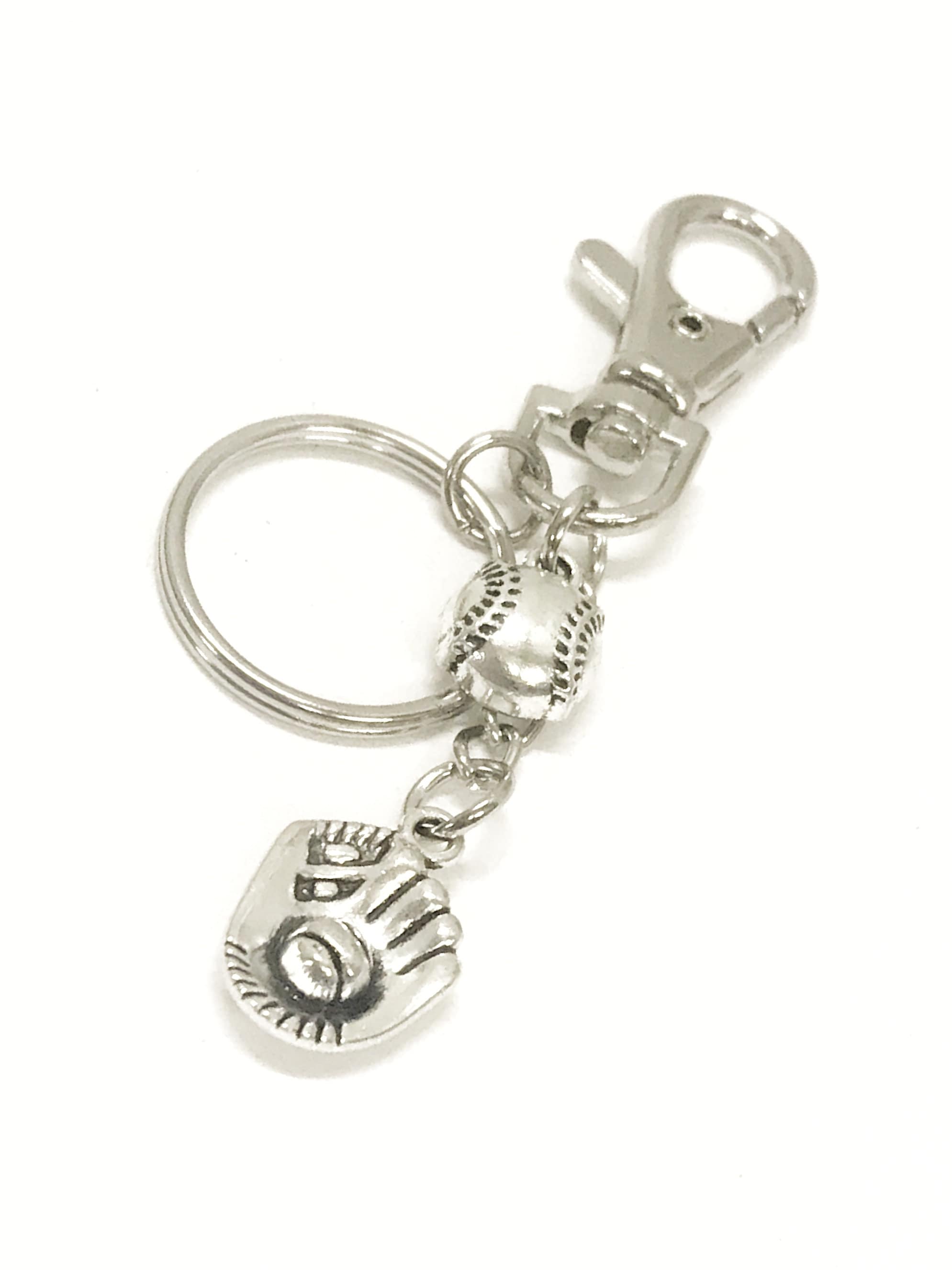 Baseball Bag Charm, Baseball Purse Charm Key Ring, Baseball Mom Gift, Bag Charm Keychain, Purse Charm, Baseball Bag Zipper Pull