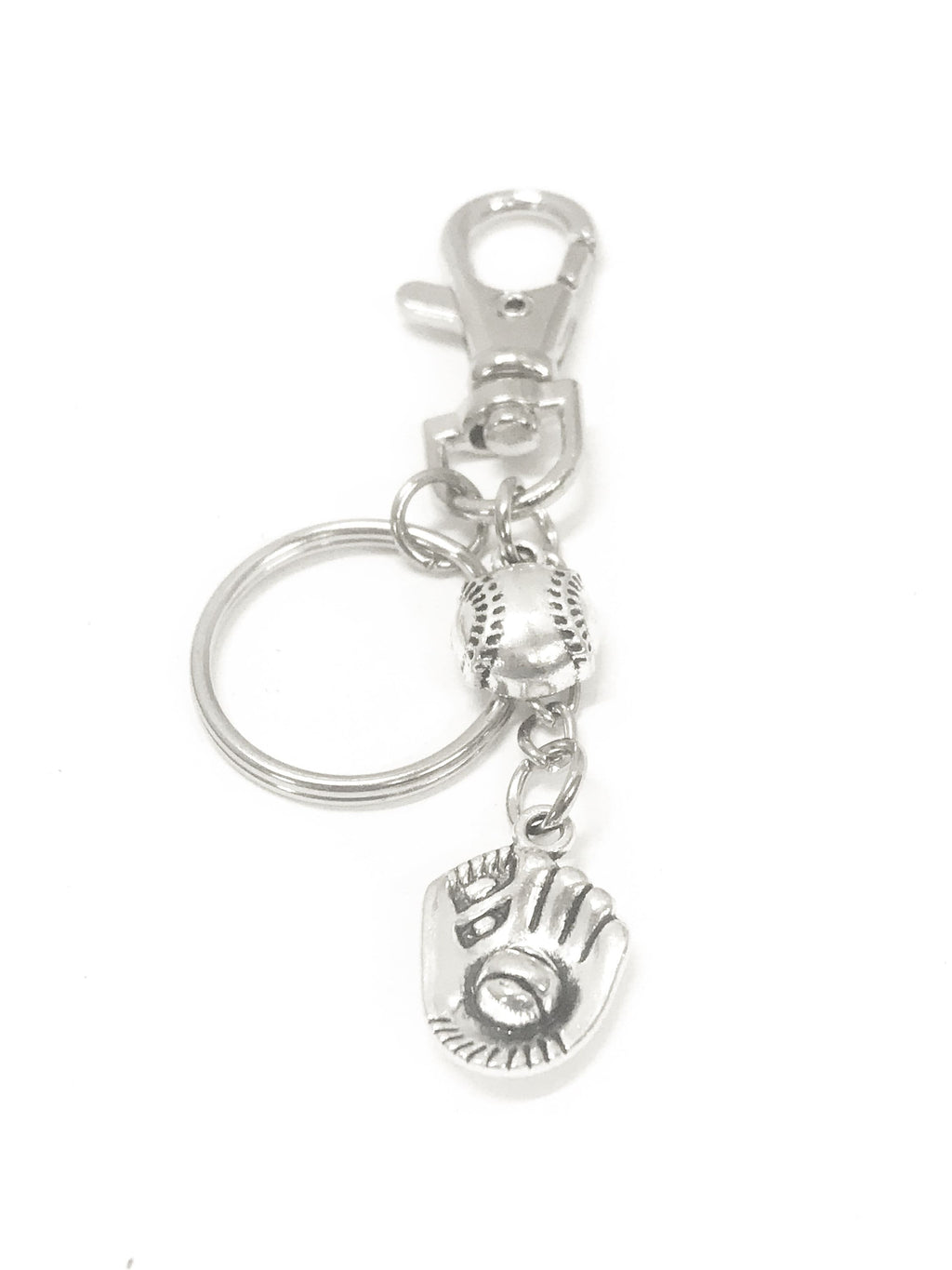 Softball Bag Charm, Softball Purse Charm Key Ring, Softball Mom Gift, Player Bag Charm Keychain, Purse Charm, Softball Team Bag Zipper Pull