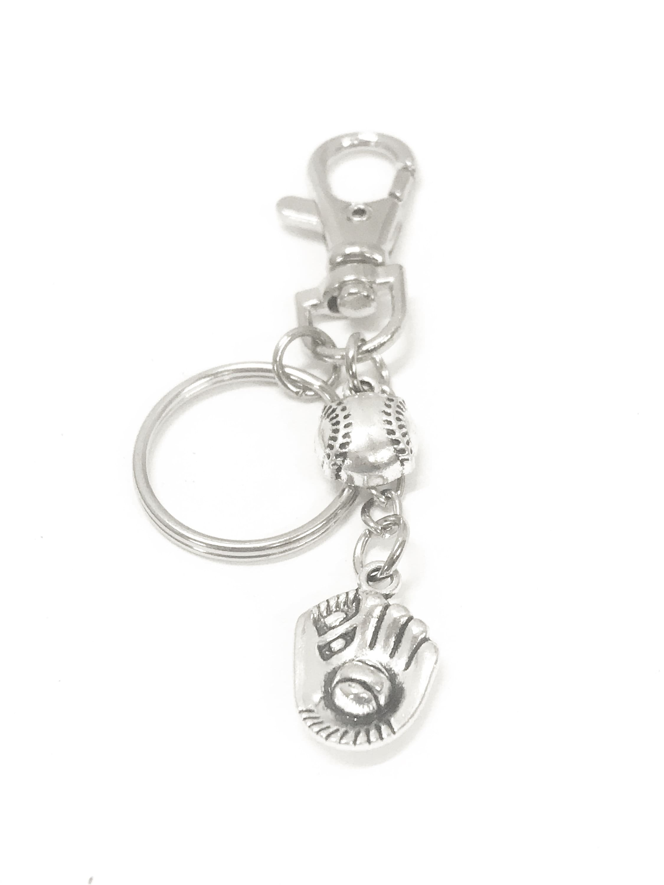 Softball Bag Charm, Softball Purse Charm Key Ring, Softball Mom Gift, Player Bag Charm Keychain, Purse Charm, Softball Team Bag Zipper Pull