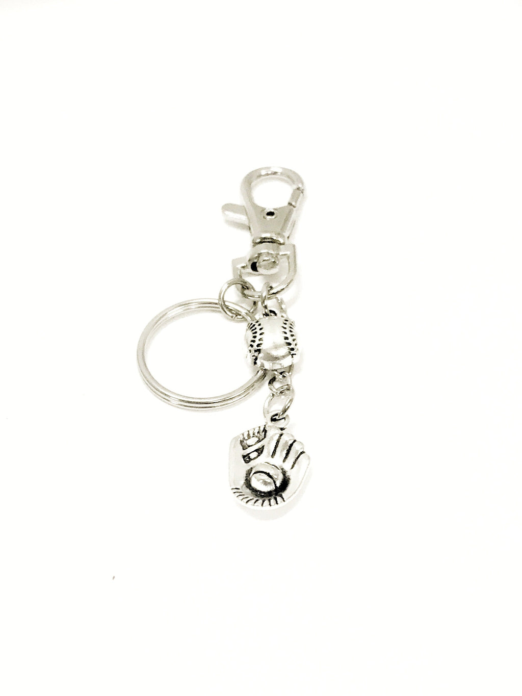 Softball Bag Charm, Softball Purse Charm Key Ring, Softball Mom Gift, Player Bag Charm Keychain, Purse Charm, Softball Team Bag Zipper Pull