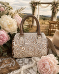 A Cowgirls Promise - western wedding bridal leather barrel speedy bag purse by Double B