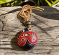 Handmade Ladybug Leather Bag Charm