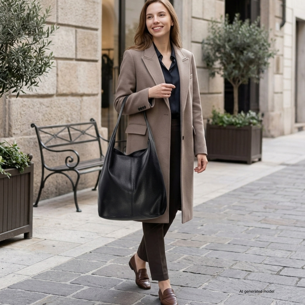 Italian Full-Grain Leather Hobo Bag | Siena
