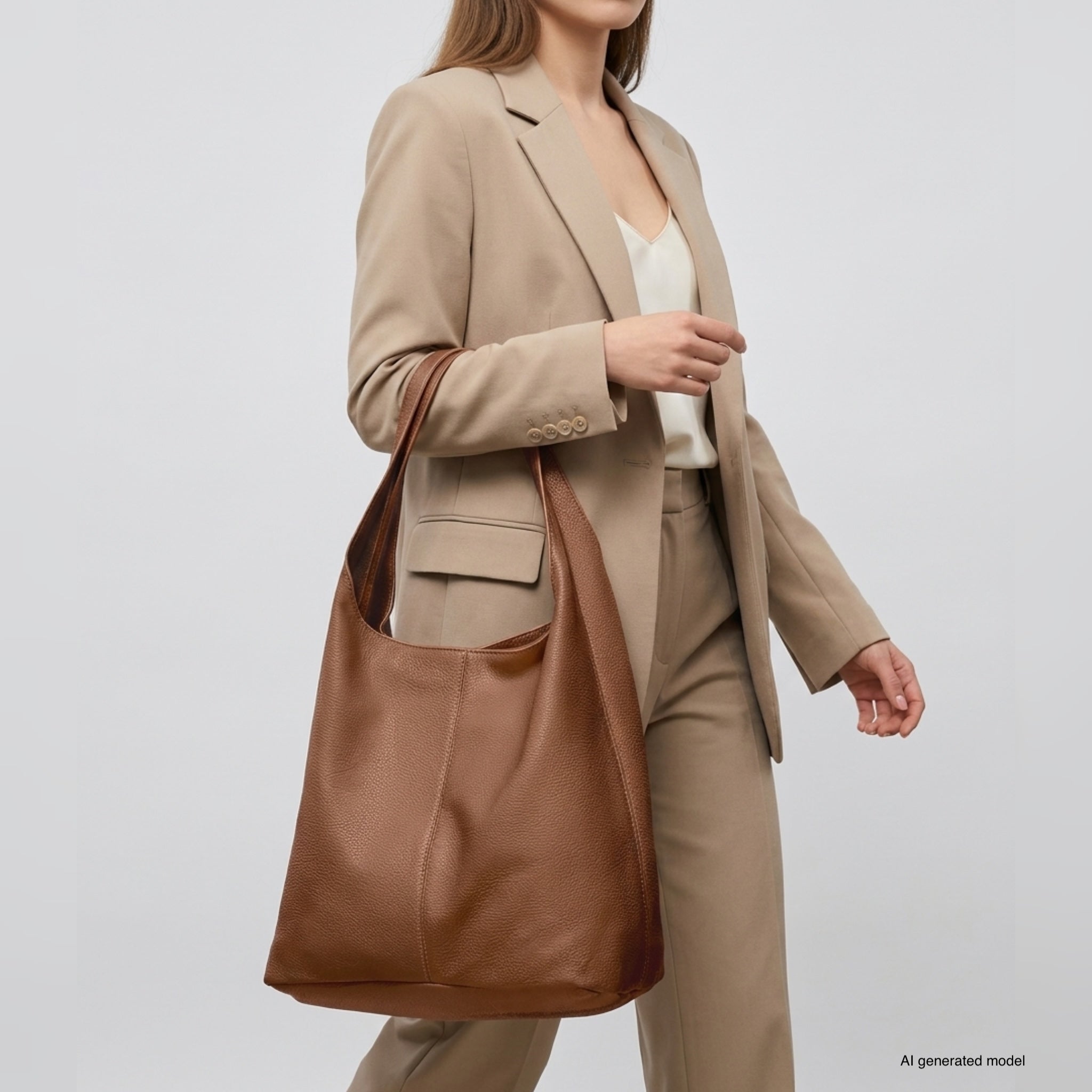 Italian Full-Grain Leather Hobo Bag | Siena