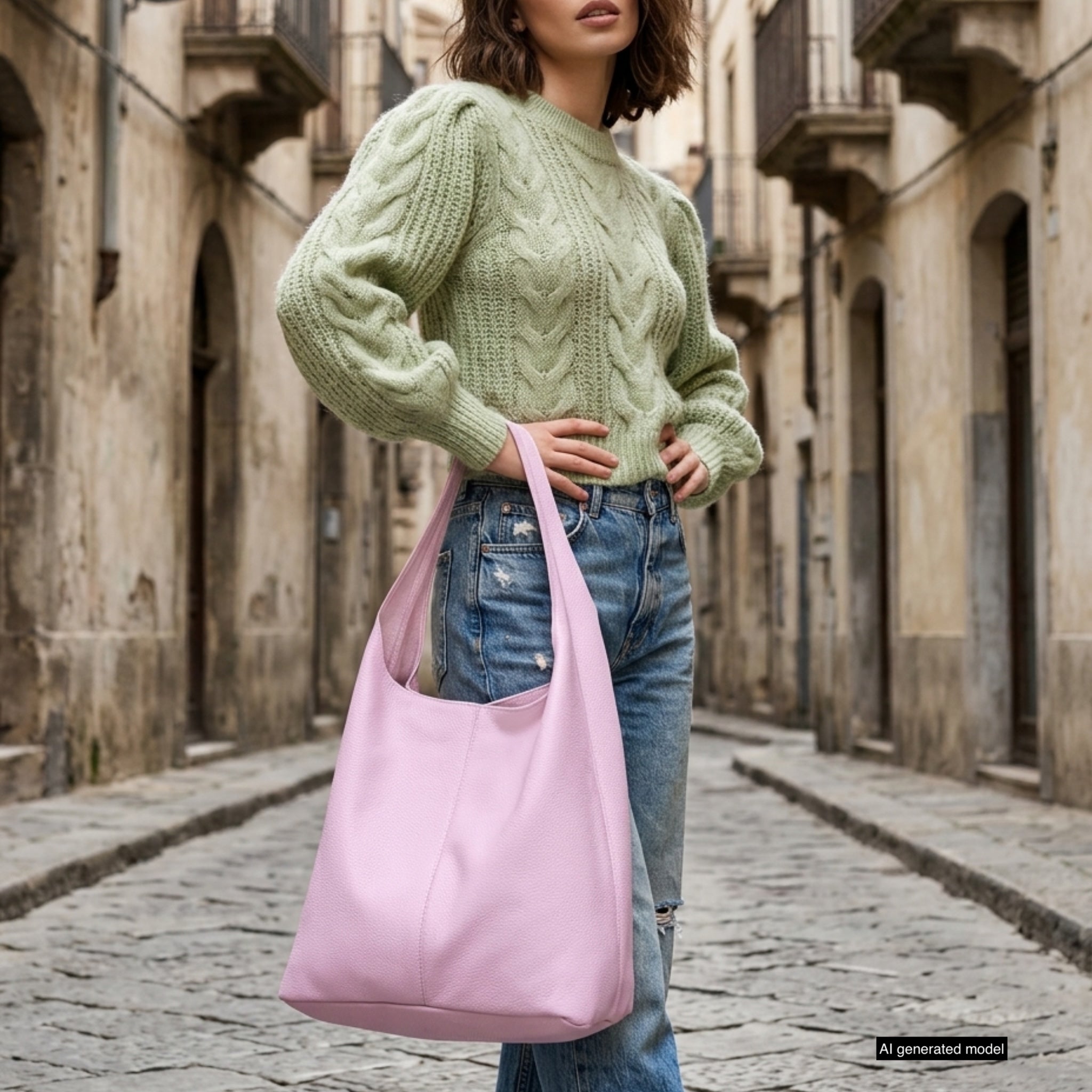 Italian Full-Grain Leather Hobo Bag | Siena