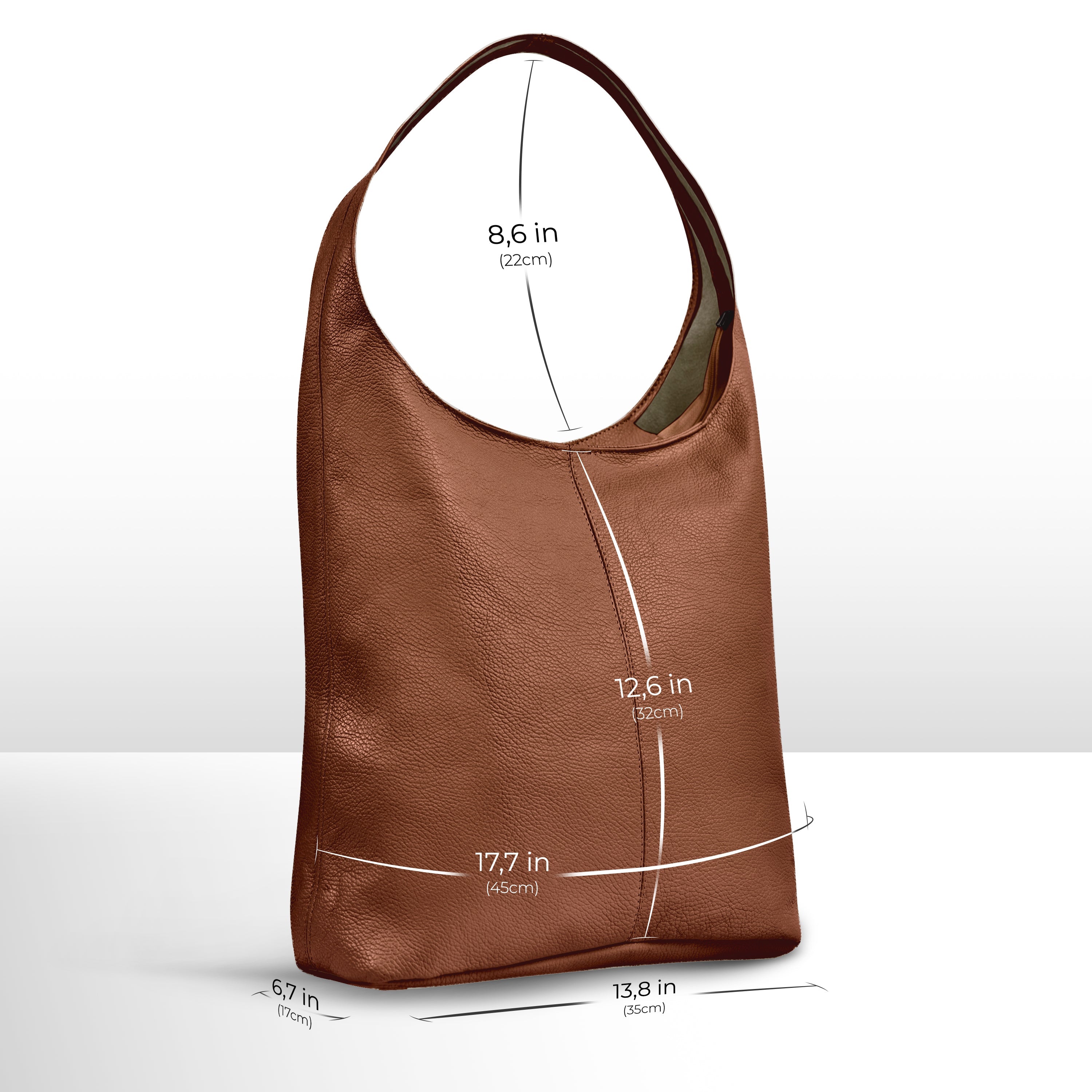 Italian Full-Grain Leather Hobo Bag | Siena