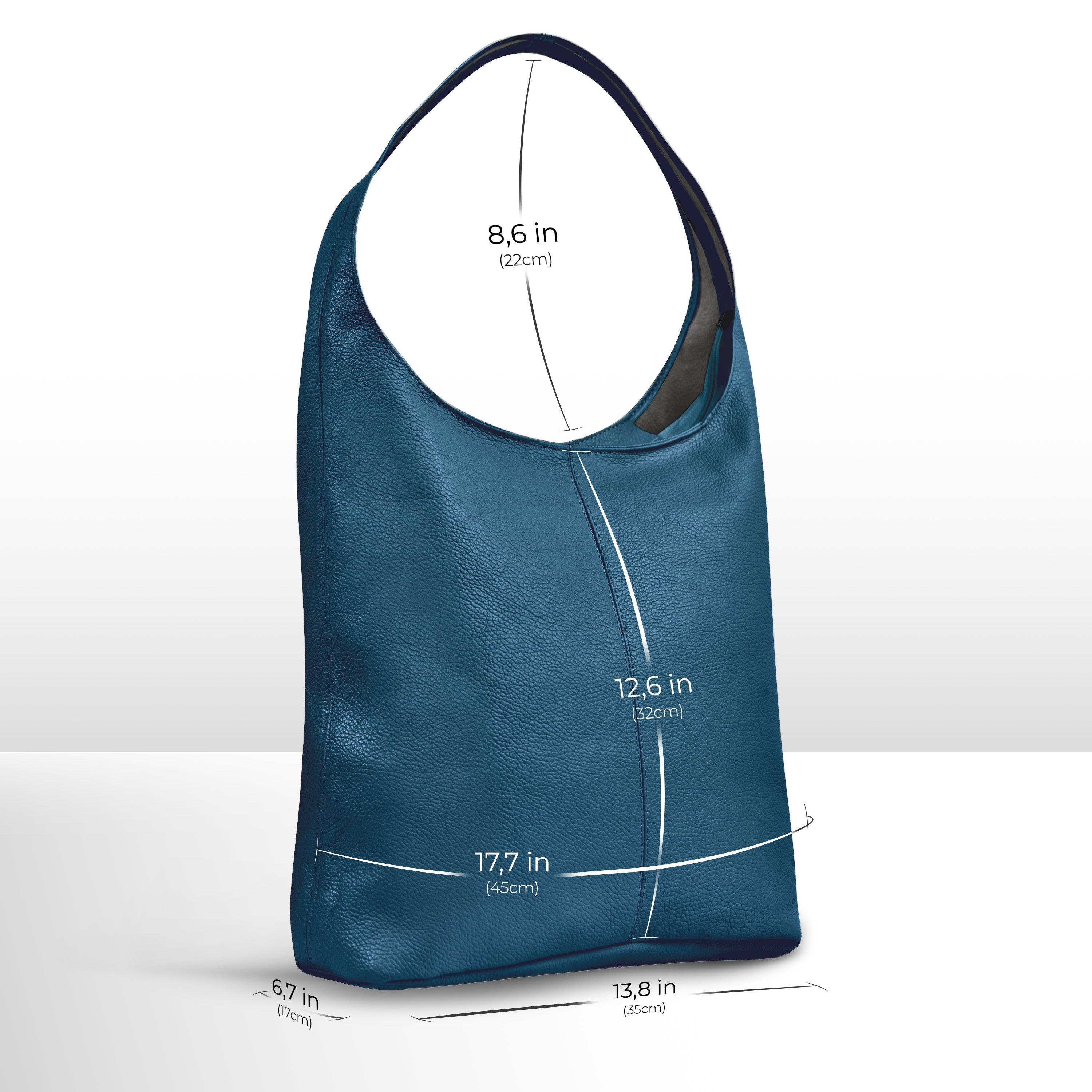 Italian Full-Grain Leather Hobo Bag | Siena